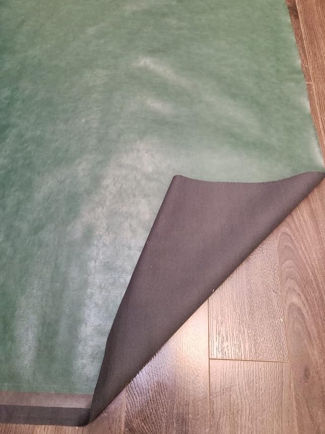 Hunter Green Soft Faux Leather Fabric PU (Peta Approved Vegan) Leather by the Yard Synthetic Pleather 0.9 mm Nappa 54 inch Width Soft Smooth Upholstery (Green, BY THE Yard) - Image 8