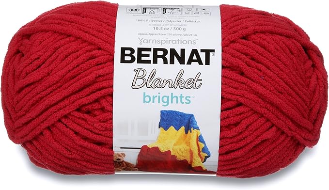 BERNAT BLANKET BRIGHTS YARN 300G 10.5 OZ, RACE CAR RED by Bernat