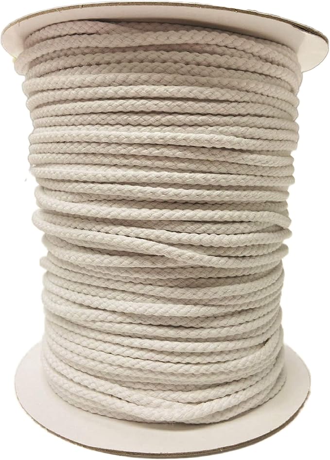 Beyond Trim Drawstring Cord Rope - 100% Cotton Replacement Piping Drawcord Clothing Sewing DIY Crafts 64B White 5 Yards by Beyond+Trim