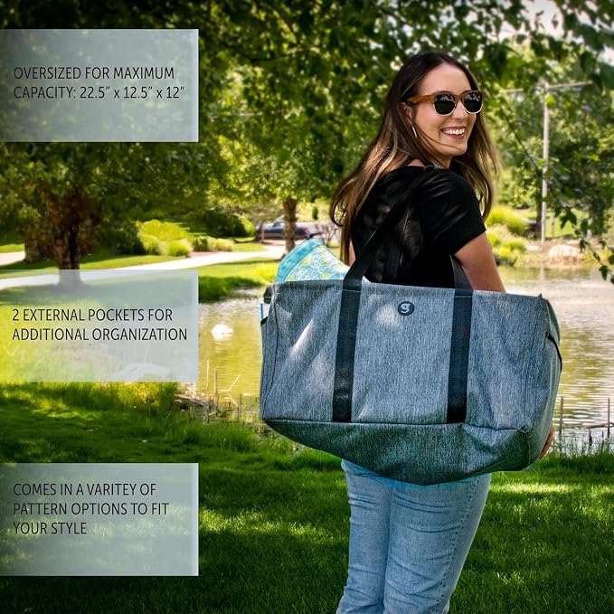 geckobrands Large Utility Tote - Durable Multipurpose Bag for Beach, Travel, Shopping & Outdoor Activities - Image 2