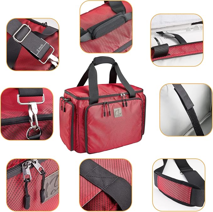 Rolling Sewing Machine Bag with Universal wheels,Sewing Machine Carrying Case with YKK zipers, Compatible most Standard Brother, Singer, Bernina, Sewing Machines.For Women - Image 4