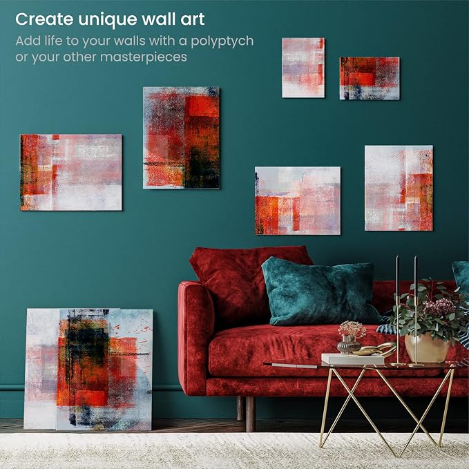 ARTEZA Canvas Panels Multi-Pack, 28 Blank Canvas Boards, 5 x 7, 8 x 10, 9 x 12 and 11 x 14 in, 100% Cotton Pre-Primed Painting Canvases for Acrylic, Oil, Gouache, Pouring, and Crafts - Image 6