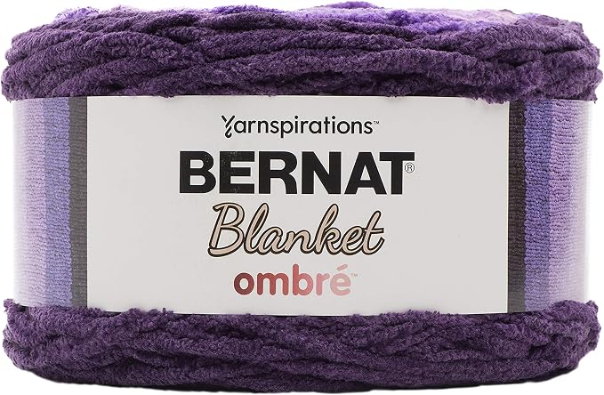 Bernat Blanket Yarn, Eggplant Ombre by Bernat