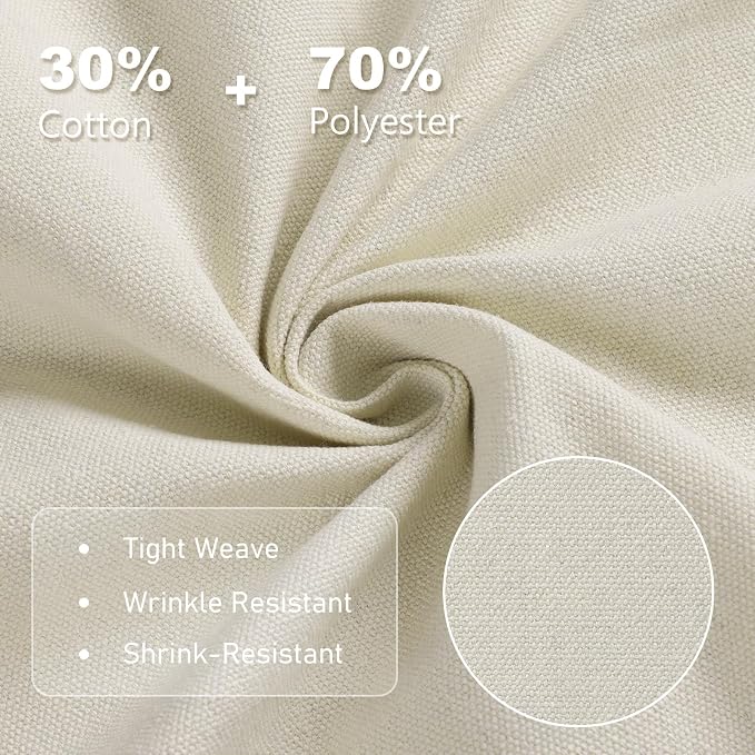 12oz Heavy Duty Canvas Fabric, 59" W Natural Cotton Duck Cloth 1 Yard | by The Yard, Durable, Thick & Heavy Sewing Material, for Arts & Crafts, Bags, Covers, Backings, Painting, Home Decor, Natural - Image 4