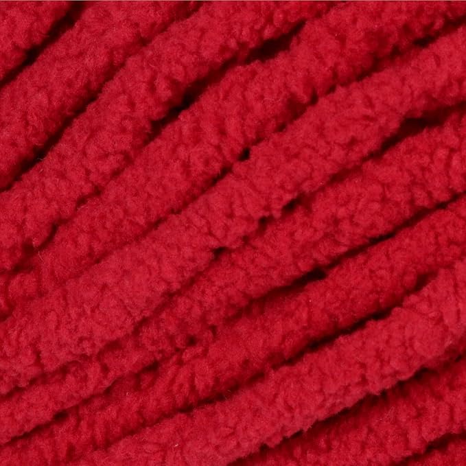 Bernat Blanket Brights Chenille Crochet Yarn, Race Car Red, 2-Pack | #6 Super Bulky Yarn, 100% Polyester, Soft Chenille Crochet Yarn for Blankets, Knitting & Crafts, 220yd, 300g/10.5oz per skein - Image 9