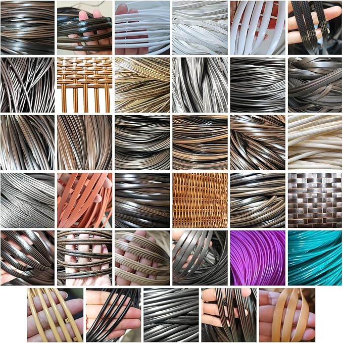 500g Synthetic Rattan Weaving Material, Plastic Wicker Repair Kit PE Rattan Roll for Furniture Repair Woven Handmade Baskets (Diameter 4.2mm) - Image 5