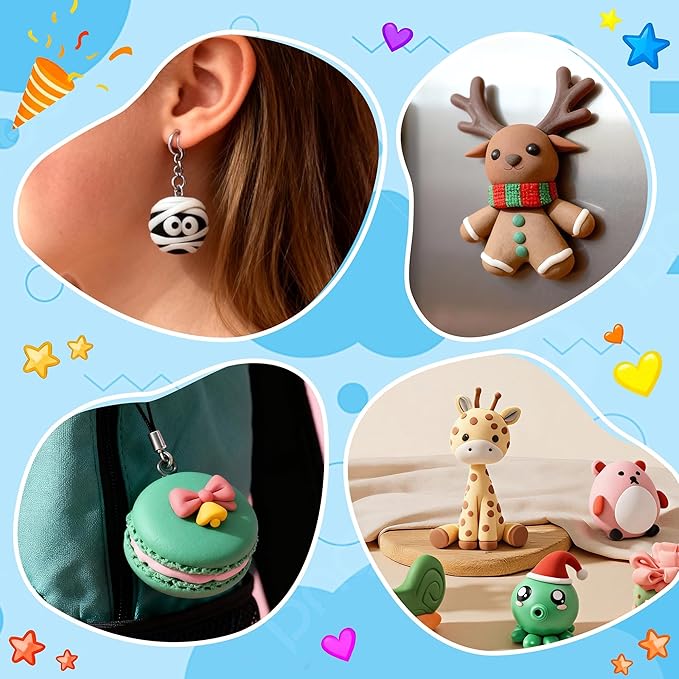 Artpar 52 Colors Polymer Clay Kit,Oven Bake Modeling Clay for Kids Adults | DIY Molding Clay Starter Sculpting Set With Tools & accessories,Non-Sticky,Kids School Classroom Stem,Home Party Art Crafts - Image 6