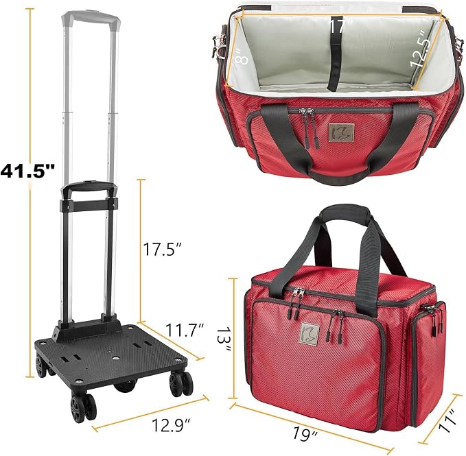 Rolling Sewing Machine Bag with Universal wheels,Sewing Machine Carrying Case with YKK zipers, Compatible most Standard Brother, Singer, Bernina, Sewing Machines.For Women - Image 7