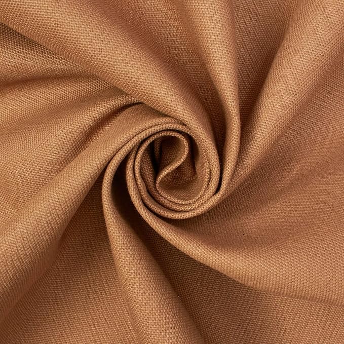 Cotton Duck Canvas Fabric Heavy Duty Outdoor 10 Oz Thick Cloth Material By The Yard & Roll Wholesale - Nutmeg (1 Yard) by FWD