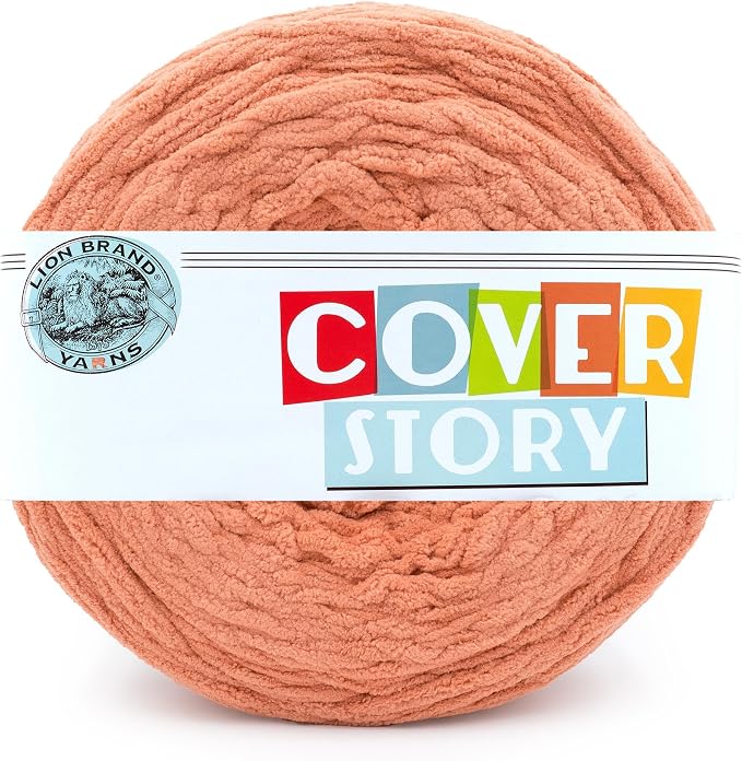 Lion Brand Yarn, Cover Story Blanket Yarn, Ember, Orange, 1 Pack | Soft Super Bulky Thick Blanket Crochet & Knit Fiber for Chunky Afghans, Plush Amigurumi Stuffed Animals, Pillows by LionBrandYarn