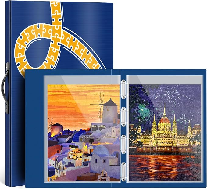 Nariolar Puzzle Storage Folder for 1000 Pieces with 10 HD Pockets | Holds 20 Puzzles, Portable, Large Jigsaw Puzzle Organizer, Dustproof & Protective Puzzle Accessory by Nariolar