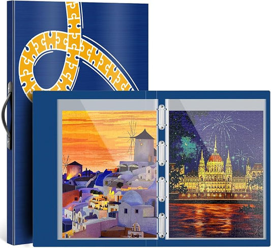 Nariolar Puzzle Storage Folder for 1000 Pieces with 10 HD Pockets | Holds 20 Puzzles, Portable, Large Jigsaw Puzzle Organizer, Dustproof & Protective Puzzle Accessory by Nariolar