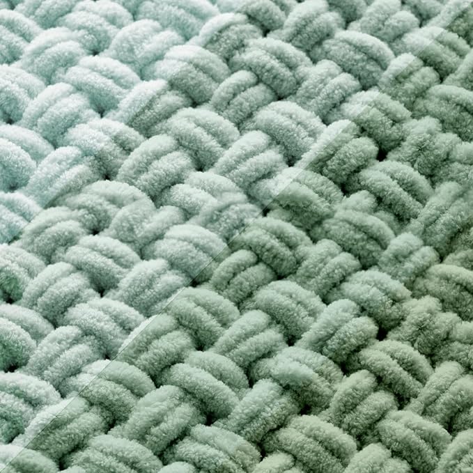 8 Packs Jumbo Sage Green Chunky Chenille Yarn for Crocheting, Bulky Thick Fluffy Yarn for Knitting, Super Bulky Chunky Yarns for Hand Knitting Blanket (27 yds,8 oz Each Skein) - Image 7