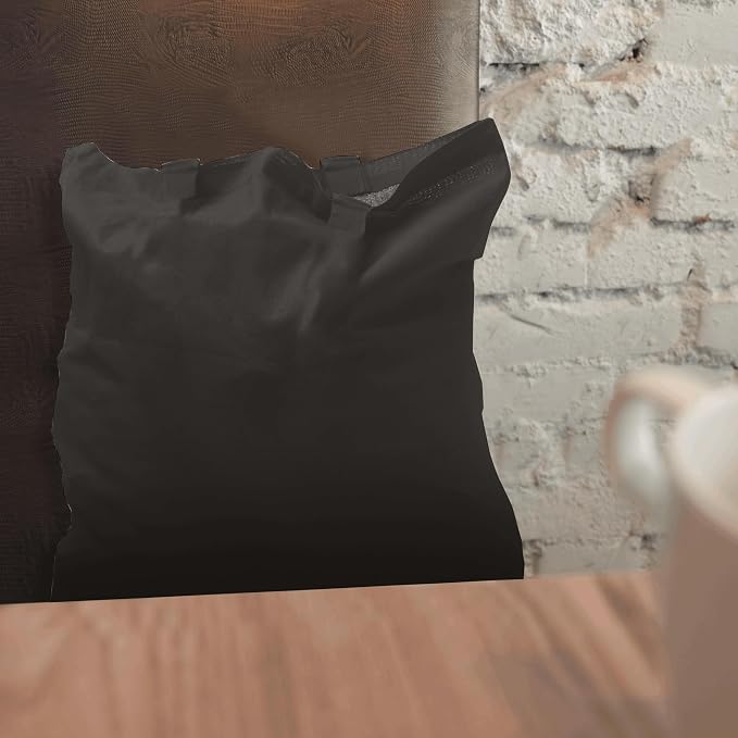 DISCOUNT PROMOS Cotton Canvas Tote Bags Set of 10, Bulk Pack - Reusable, Great for Shopping, Grocery, Beach, Picnic, Wedding Favors - Dark Grey - Image 8
