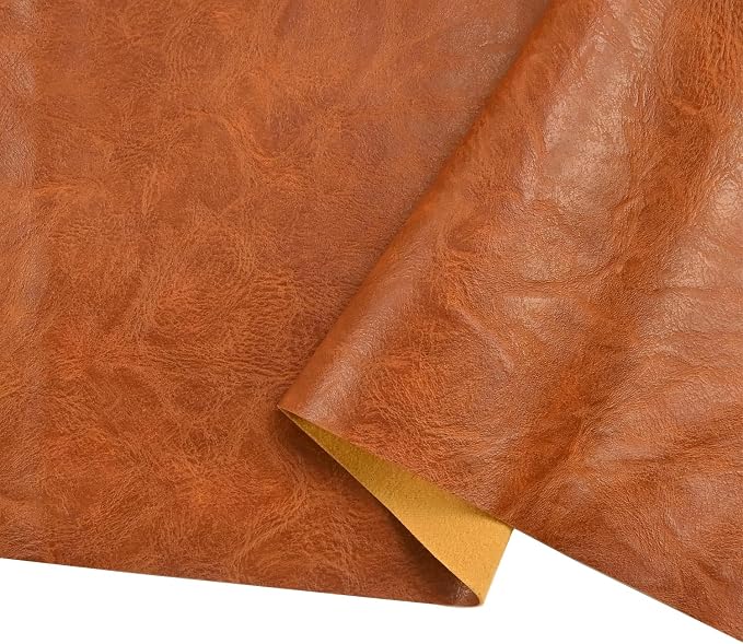 250x140cm Light Brown Soft Faux Leather Fabric, 1mm Thick PU Material | Exquisite Artificial Leather offers unparalleled comfort and elegance. Perfect for upholstery, fashion, and crafting. by Yoquare