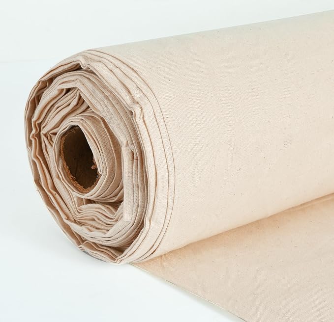 FT Calico Fabric 58" Wide 100% Cotton Natural Muslin (5 Yard) | 100% Cotton Medium Weight Calico Fabric for Sewing, Quilting, Curtain Linings, Pillowcases & DIY Projects by FTFashionTrack