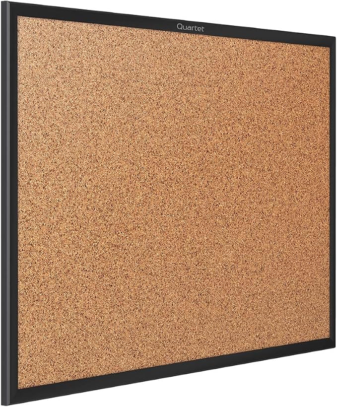 Quartet Cork Bulletin Board 60"W x 36"H Pin Board, Black Aluminum Frame (2305B) - Image 4