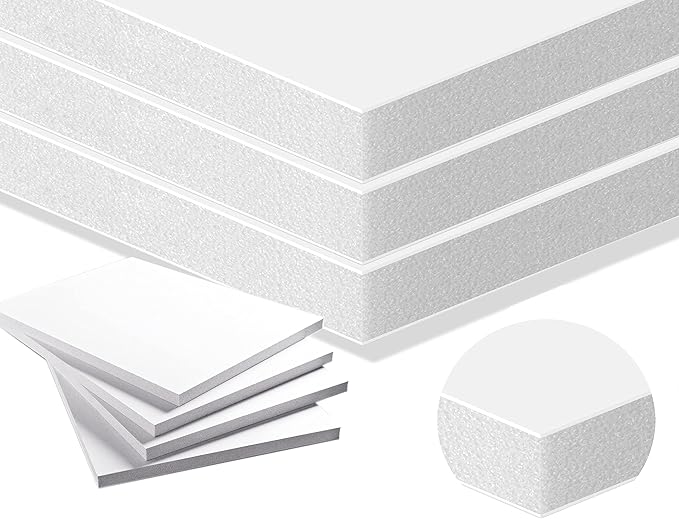 Foam Board 16x20 5PK 3/8 Thick Rigid Foam Core Boards, Foam Poster Board White Foamboard 16x20 Large Acid Free Foamcore Sheets, Polystyrene Foamboard Large Foamcore Backing for Backdrop, Display by WHOLESALEARTSANDFRAMES