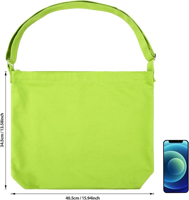 Women's blank large Size Canvas Crossbody Tote Handbags Shoulder Bag Hobo Casual Tote Diy/gifts - Image 4