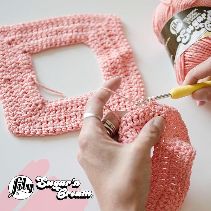 Lily Sugar'n Cream Cone Cotton Yarn for Dishcloths, Warm Brown | #4 Worsted Yarn, 100% Cotton Cone Yarn for Crochet, Knitting, Dishcloths and Crafts, 674 Yards, 400g/14.11oz, 1-Pack - Image 2