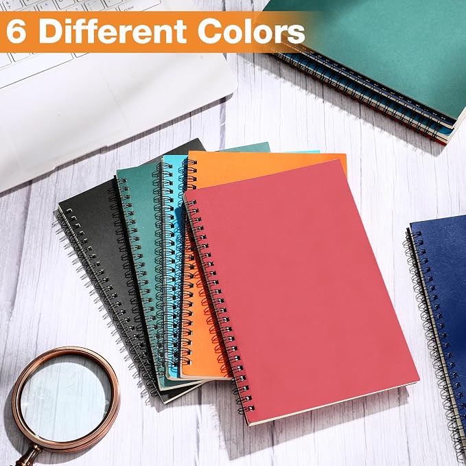 Epakh 36 Pack Blank Spiral Notebook Unlined Notebook Bulk A5 Soft Cover Students Sketchpads Memo Notepad for Drawing Art Back to School Gifts 100 Pages/ 50 Sheets, 8.3 x 5.5 Inches(Multicolor) - Image 4