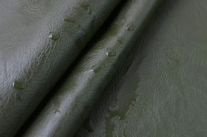 Wento Thick 2 Yard Faux Leather Fabric Soft Skin Grain PU Leather Fabric for Furniture Cover Reupholster Sofa Chairs Cushions Vinyl Upholstery (2 Yards, Dark Green) - Image 4