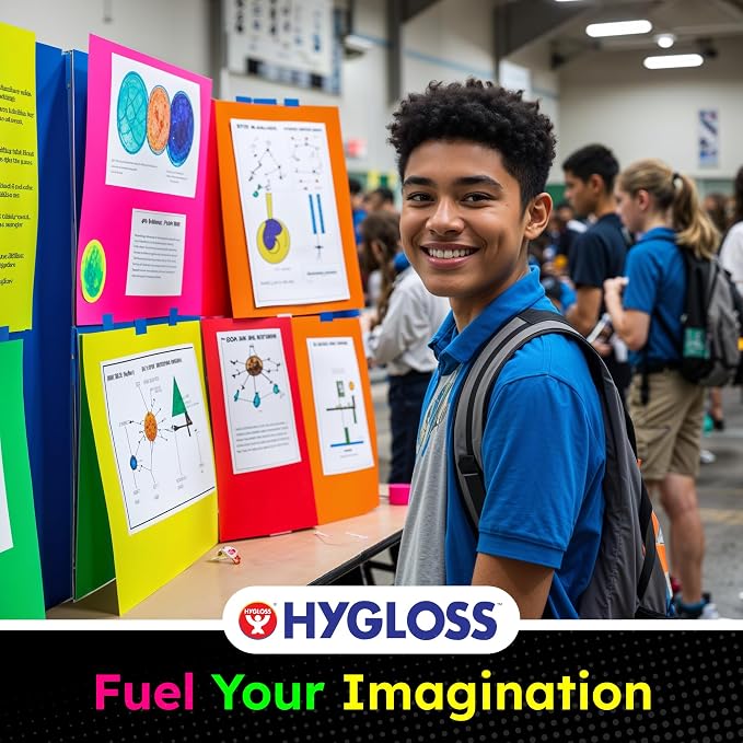 Hygloss Medium Poster Board 22x28 - 25 Neon Orange Single Color Bulk Pack - 10 Pt. Thickness Colored Poster Board Paper for Projects, Signs, Displays - Posterboard Multipack 22" x 28" - Image 6