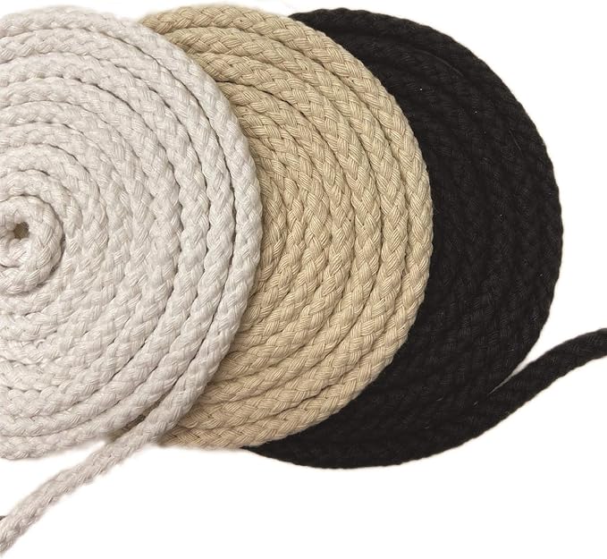 Beyond Trim Drawstring Cord Rope - 100% Cotton Replacement Piping Drawcord Clothing Sewing DIY Crafts 80B Black 5 Yards - Image 6