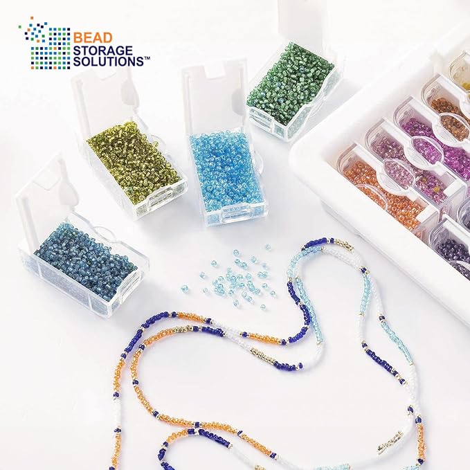 Darice Elizabeth Ward 45 Piece Assorted Bead Organizer, 8 Pack, Clear | Assorted Painting Storage, Plastic Stackable Container Set with 42 Variable Sized Containers - Image 5