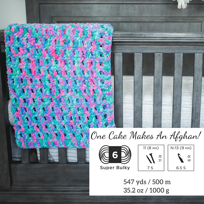 Lion Brand Yarn, Cover Story Blanket Yarn, Hearthside, Multicolor, 1 Pack | Soft Super Bulky Blanket Crochet & Knit Fiber for Chunky Afghans, Plush Amigurumi Stuffed Animals, Pillows, Christmas Theme - Image 4