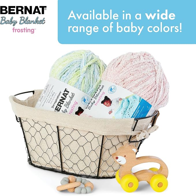Bernat Baby Blanket Frosting Yarn for Crochet, Crafts & Amigurumi - #6 Super Bulky - 10.5oz/300g - 220 Yards - Deep Dive - Image 4