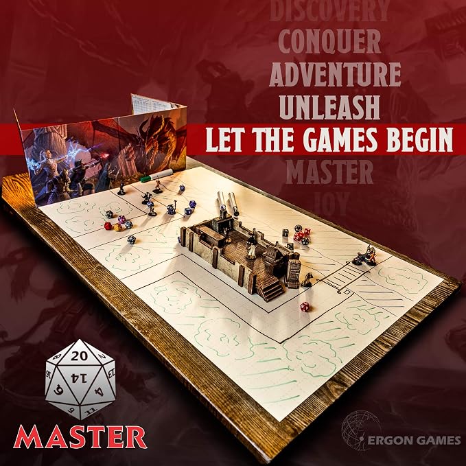 Silicone Battle Grid Mat - 24"x 36" Double-Sided Tabletop RPG Map - XL Parchment Gaming Surface for D&D, Pathfinder - Foldable, Non-Slip, Dry/Wet Erase Dungeon Master Mat - Image 6