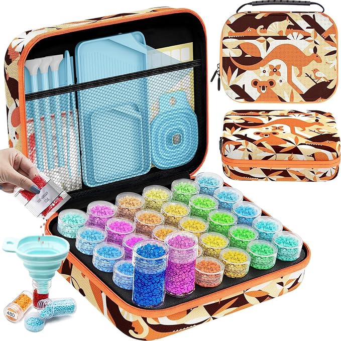 ARTDOT 30 Slots Storage Container for Diamond Art Kits for Adults,Portable Bead Storage Boxes for Diamond Painting Accessories and Tools by ARTDOT