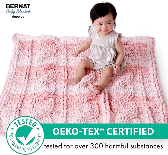Bernat Baby Blanket Dappled Charcoal Yarn - Ball of 300g/10.5oz - Polyester - 6 Super Bulky - 220 Yards - Knitting/Crochet - Image 4
