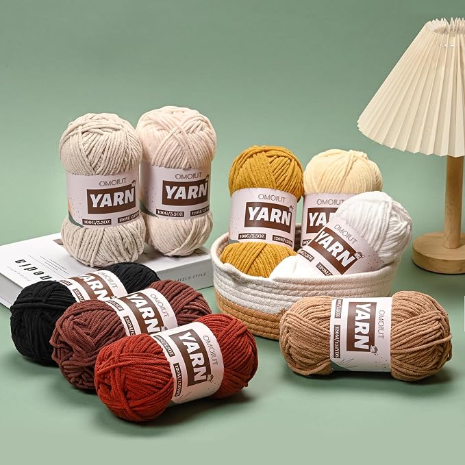 3 Packs Plush Chenille Chunky Crochet Yarn - Baby Yarn for Crocheting Soft - Velvet Yarns Knitting for Blankets Crafts - Fluffy Amigurumi Yarns 300g / 393yd (3 Yellow) - Image 5