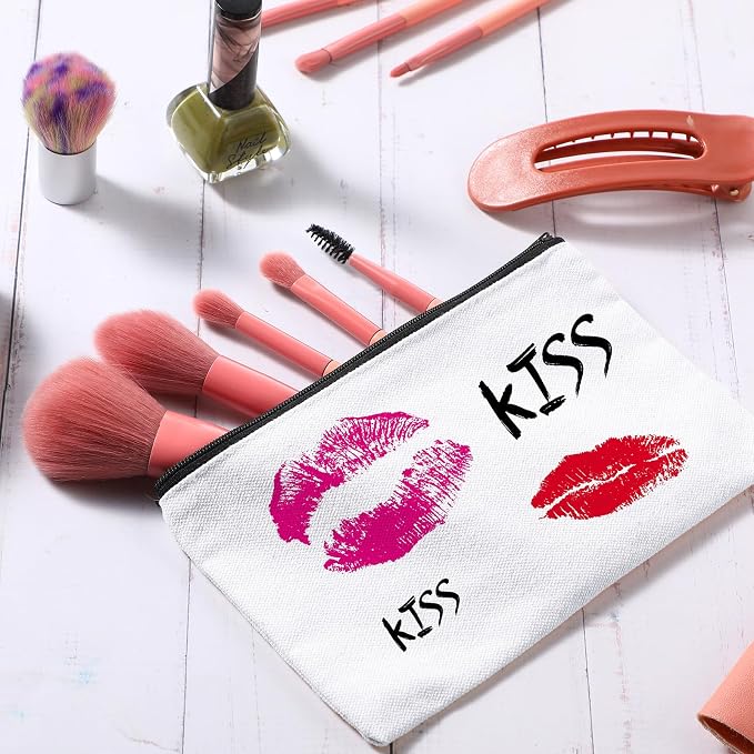Reginary 80 Pack Canvas Zipper Makeup Bags Bulk Pencil Pouches Blank DIY Craft Canvas Cosmetic Bag Pouch with Zipper for Makeup Cosmetic Toiletry Stationary Storage(White and Black Zippers) - Image 6