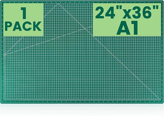 Large Cutting Mat 24"x36", 1 Pack Double-Sided 5-Ply Self Healing Sewing Cutting Mat, Cutting Mats Board for Crafts-Sewing, Fabric, Quilting, Scrapbooking Project