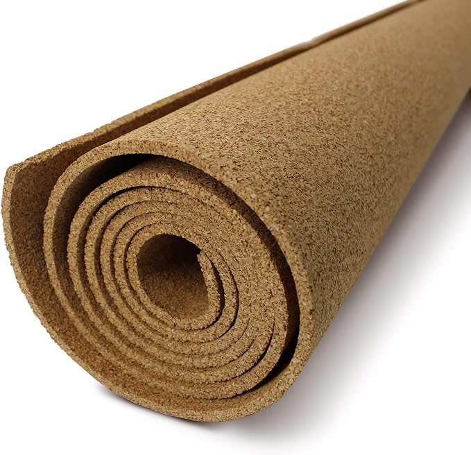Flipside Products Cork Roll 4' x 8' x 6MM - DIY Bulletin Board, Wall Accent, Dart Board Backing - Environmentally Friendly, Self-Healing Cork by FlipsideProducts