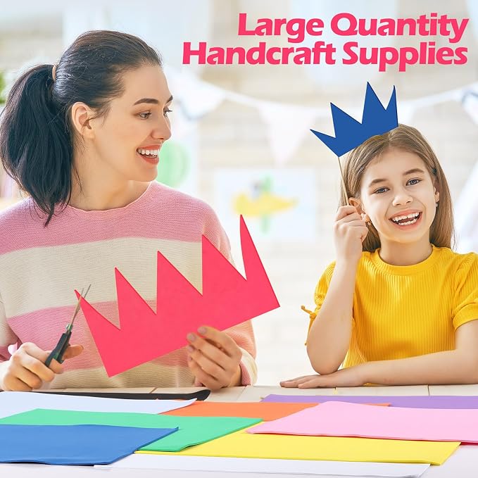 Pangda 100 Pcs 9 x 12 Inch EVA Craft Foam Sheet Crafts, 20 Colors | 2mm Thick Sheet Craft, Colorfed Crafting Handicraft Paper Set, for DIY Arts Scrapbooking School Classroom Project Supplie - Image 6