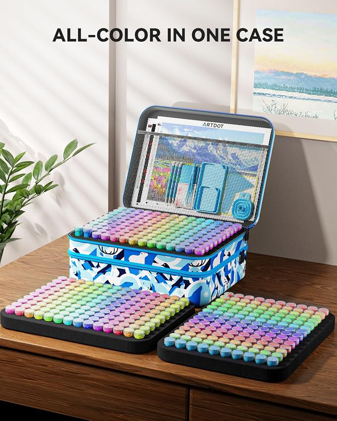 ARTDOT 420 Slots Storage Container for Diamond Art Kits for Adults,Portable Bead Storage Boxes for Diamond Painting Accessories and Tools - Image 2