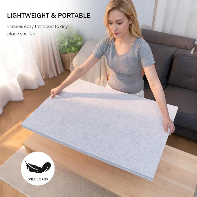 Lavievert 1500 Piece Tilting Puzzle Board with 6 Sorting Trays - Light Gray | 2-in-1 Designed Stand & Cover, 3 Adjustable Tilt Angles, Lightweight & Portable, Felt Mat Plateau Jigsaw Table for Adults - Image 5
