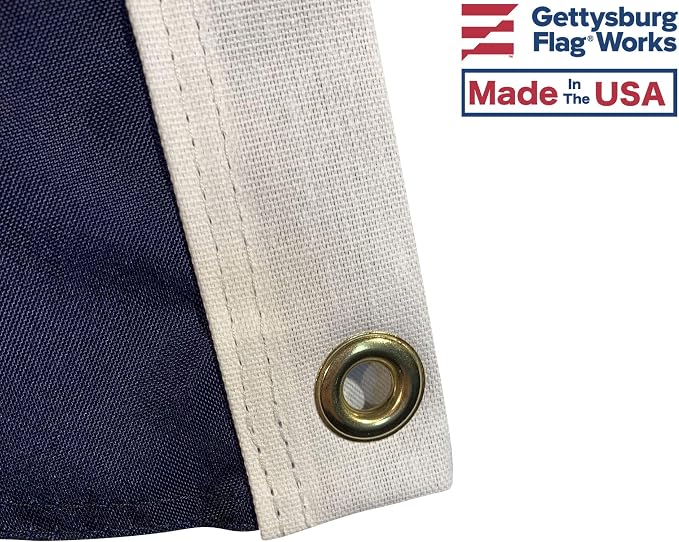 Set of 3 Blank Old Glory Blue Nylon Pennant Flags - Size 2x3' - Proudly Made in the USA - Image 2