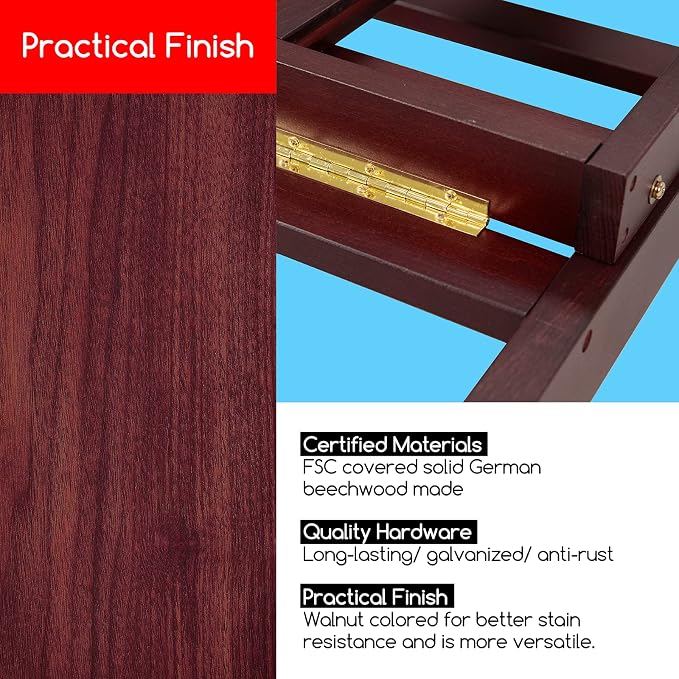 MEEDEN Art Painting Easel, Beech Wood Studio Easel 53" to 91"H, Holds Canvas to 78", Large Professional H-Frame Easel Stand with Storage Tray, Adjustable Floor Easel for Artists & Adults, Deep Walnut - Image 4