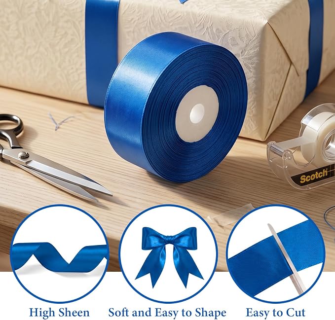 800 Yards Ribbon,1-1/2 Inch Satin Ribbon (32 Colors) | Single Face Satin Ribbons, Perfect for Gift Wrapping, Wedding Decoration,Handmade Bows,Wrapping Bouquet and More - Image 3