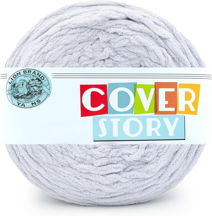 Lion Brand Yarn, Cover Story Blanket Yarn, Stone, Gray, 1 Pack | Soft Super Bulky Thick Blanket Crochet & Knit Fiber for Chunky Afghans, Plush Amigurumi Stuffed Animals, Pillows by LionBrandYarn