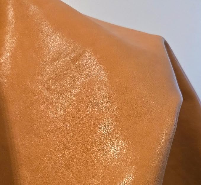 Camel Soft Faux Leather Fabric PU (Peta Approved Vegan) Leather by the Yard Synthetic Pleather 0.9 mm Nappa 54 inch Width Soft Smooth Upholstery (Camel, BY THE Yard) - Image 5