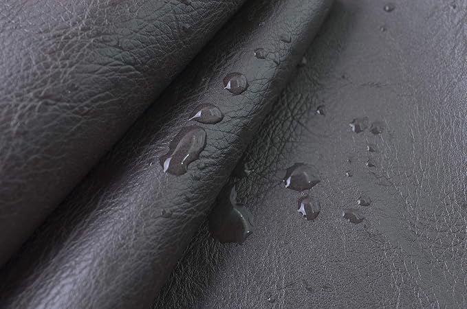 Wento Thick 2 Yard Faux Leather Fabric Soft Skin Grain PU Leather Fabric for Furniture Cover Reupholster Sofa Chairs Cushions Vinyl Upholstery (2 Yards, Dark Gray) - Image 4