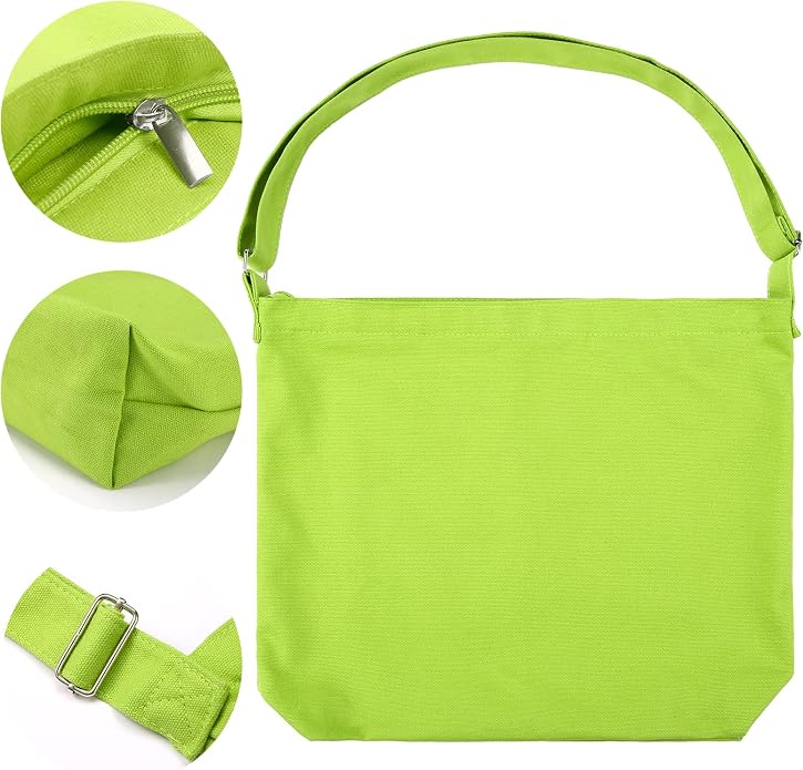 Women's blank large Size Canvas Crossbody Tote Handbags Shoulder Bag Hobo Casual Tote Diy/gifts - Image 7