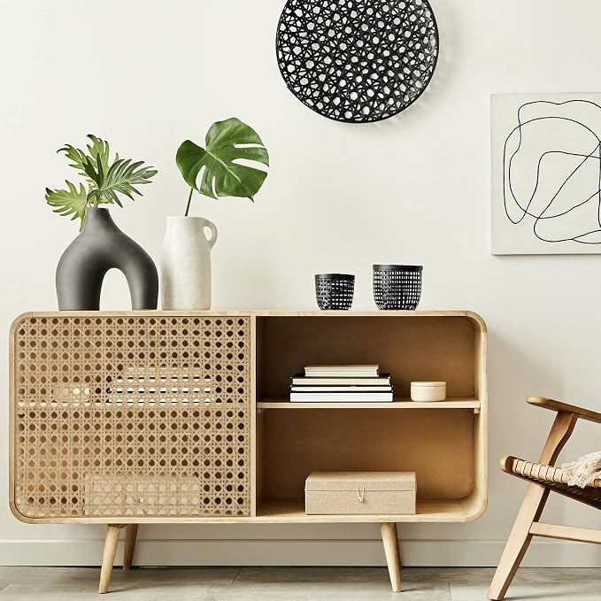 3 Feet 18'' Width Natural Woven Cane Webbing Roll, Rattan Repair Material | Pre-woven Natural Rattan Cane Webbing Roll, Durable Material, Flexible to Cut, Ideal for Chair Repair, Cabinet Renovation - Image 3
