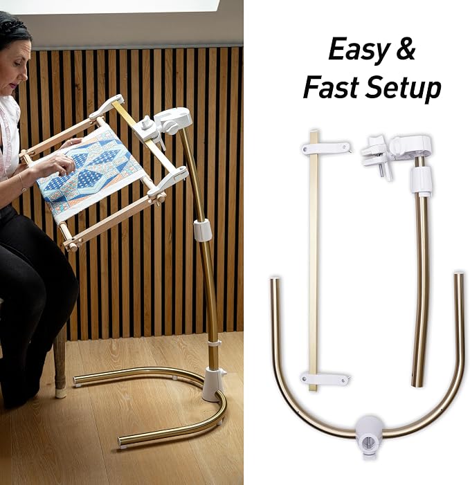 Daylight Company Stitchsmart Stand, Adjustable Embroidery Hoop Stand, Rotated Cross Stitch Stand, Hoop Holder, Hands Free Needlework Stand for Art Craft Sewing Projects,White - Image 8